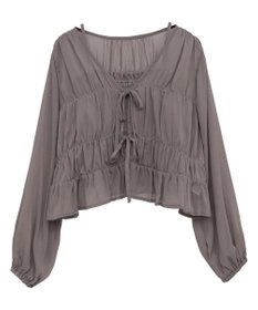 earth music&ecology ＳＥＴ２点シアーシャーリングブラウス＋インナー