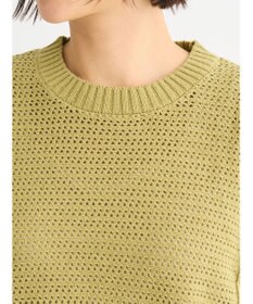 Green Parks 裾フリンジメッシュニットプルオーバー