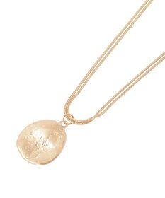 earth music&ecology レイヤードチェーンメダリオンネックレス