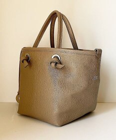 Hekhèr Le Style de Vie 【日本製 / 2WAY】シュリンクレザー ノットハンドバッグ