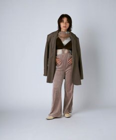 OP／FILA 【Kappa】ボックスシルエット ベロアトラックパンツ