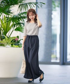 Tiaclasse 【洗える】シアースリーブニットトップス