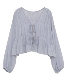 earth music&ecology ＳＥＴ２点シアーシャーリングブラウス＋インナー