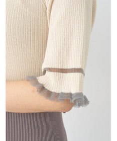 earth music&ecology ポイントシアーフリルニットプルオーバー