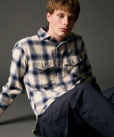 JOSEPH ABBOUD MOUNTAIN 【大人の山シャツ】メランジチェックシャツ
