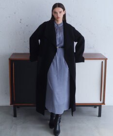 BEIGE， CALLERRY / シルク混ドットギャザーワンピース