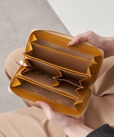 russet モノグラムプレートラウンドジップウォレット(SO-372)