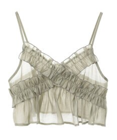 Green Parks ＳＥＴ２点フリルビスチェ＋シャツチュニック