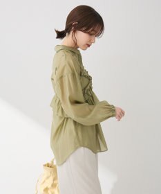 Green Parks ＳＥＴ２点フリルビスチェ＋シャツチュニック