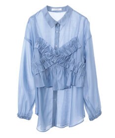 Green Parks ＳＥＴ２点フリルビスチェ＋シャツチュニック