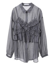 Green Parks ＳＥＴ２点フリルビスチェ＋シャツチュニック