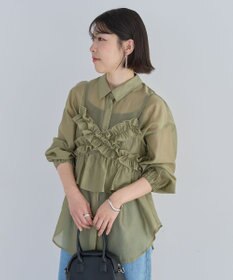 Green Parks ＳＥＴ２点フリルビスチェ＋シャツチュニック