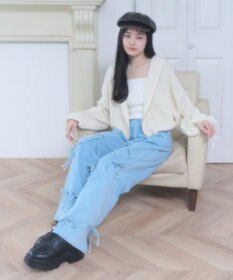 WEGO レースリボンニットパーカー