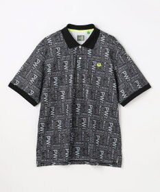 PW CIRCULUS 【MEN】PW LOGO 総柄ポロシャツ ゴルフ