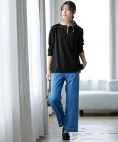 Tiaclasse 【洗える】キーネックカットソートップス