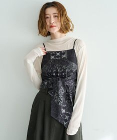 YECCA VECCA スカーフ柄オーバーキャミ