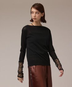 GRACE CONTINENTAL アセテートシアーカットトップ