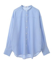 Green Parks バンドカラーストライプシャツ