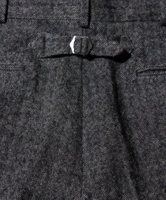 J.PRESS MEN 【J.PRESS ORIGINALS】WOOL/LINEN TWEED PIPED STEM SLACKS