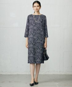 自由区 S プリントジャガードストレッチ  ワンピース