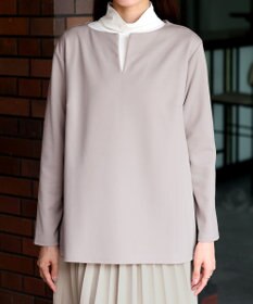 Tiaclasse 【洗える】キーネックカットソートップス