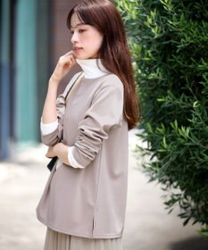 Tiaclasse 【洗える】キーネックカットソートップス