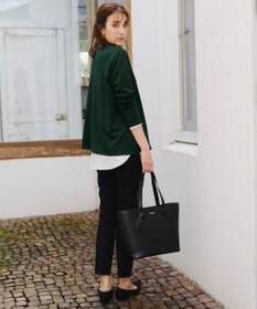 Tiaclasse 【洗える】キーネックカットソートップス