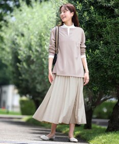 Tiaclasse 【洗える】キーネックカットソートップス