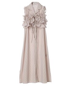 earth music&ecology ＳＥＴ２点シャーリングビスチェ×シャツワンピース