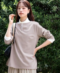 Tiaclasse 【洗える】キーネックカットソートップス