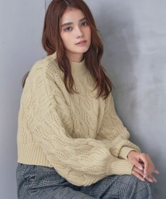 Tiaclasse 【洗える】ケーブルニットプルオーバー