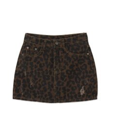 WEGO レオパードダメージミニスカパン