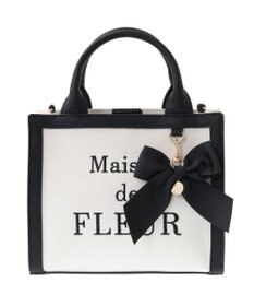 Maison de FLEUR ロゴ刺繍キャンバス2Wayトートバッグ