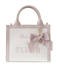 Maison de FLEUR ロゴ刺繍キャンバス2Wayトートバッグ