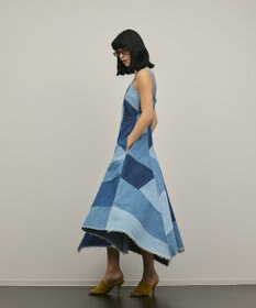 GRACE CONTINENTAL パッチワークデニムワンピース