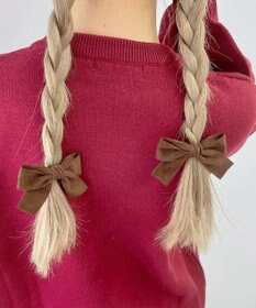 WEGO LベロアBIGリボンクリップ