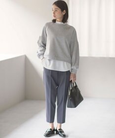 組曲 【KUMIKYOKU NAVY】ジョーゼットシフォン スタンドフリルブラウス