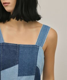 GRACE CONTINENTAL パッチワークデニムワンピース