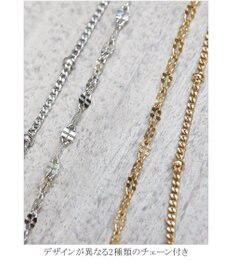 Tiaclasse 【安田美沙子さん  小倉優子さん着用・日本製】大人可愛い2連風チェーンネックレス