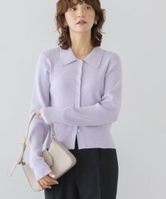 AMERICAN HOLIC バイパチ襟付き前あきリブプルオーバー