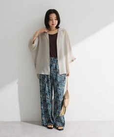 Green Parks セルフカットプリーツ柄パンツ