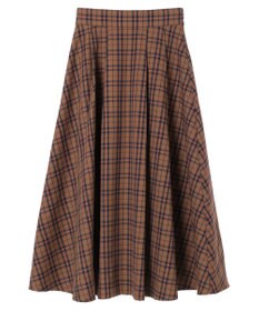 earth music&ecology チェックフレアスカート