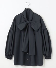 #Newans 【シワになりにくい/洗濯機可能/袖ゴム】ビッグリボンブラウス