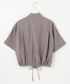 23区 L 【SLOW/一部店舗限定】ブライトリネン クロップド シャツ