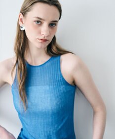 uncrave ランダムリブシアーニット タンクトップ