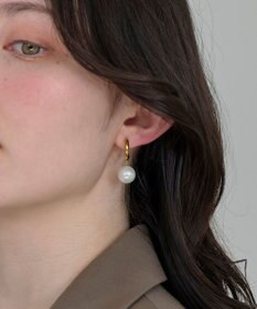 Phoebe 〈金属アレルギー対応〉カルチャードパールフープピアス/ステンレス/大ぶり/存在感◎/主役級