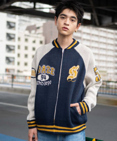 WEGO 【ユニセックス着用ITEM/MLサイズ展開】ジャガードニットスタジャン