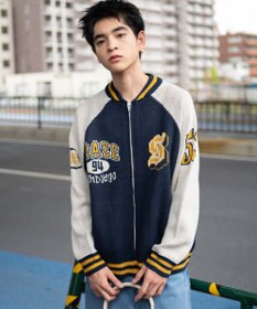 WEGO 【ユニセックス着用ITEM/MLサイズ展開】ジャガードニットスタジャン