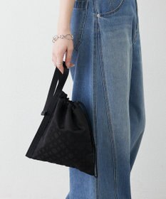 russet ナイロンジャガード巾着ポーチ L(Z-230)