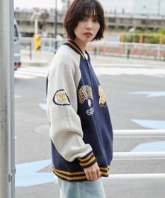 WEGO 【ユニセックス着用ITEM/MLサイズ展開】ジャガードニットスタジャン